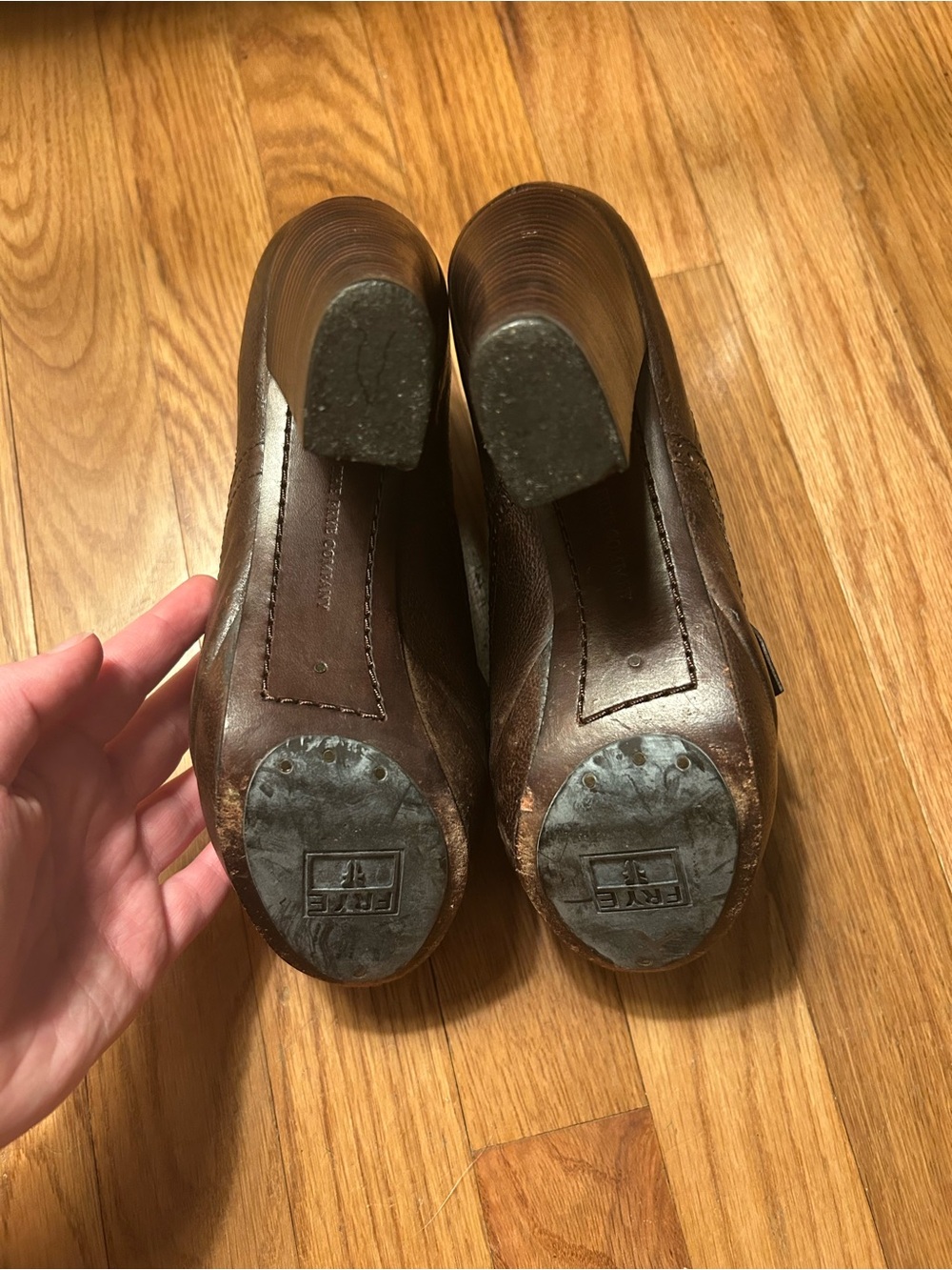 Frye Women’s Preppy Dark Brown Leather 6M Naiya Kiltie Oxford Platform Booties - Picture 6 of 8